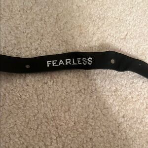 Taylor Swift Black Bracelet with Silver 'Fearless'